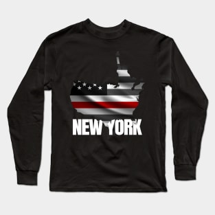 'New York City USA Flag NY' New York City Gift Long Sleeve T-Shirt